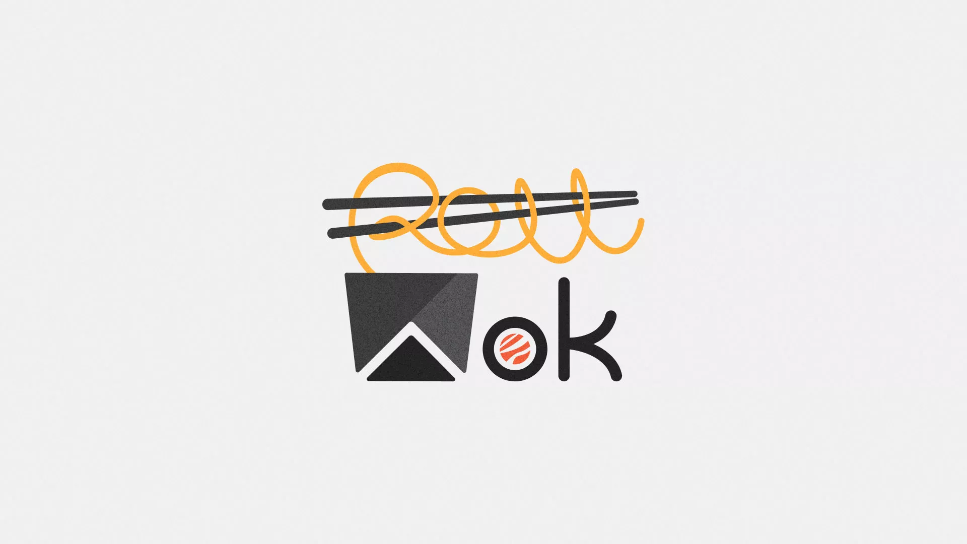 Разработка логотипа в Новосокольниках для суши-бара «Roll Wok Club»